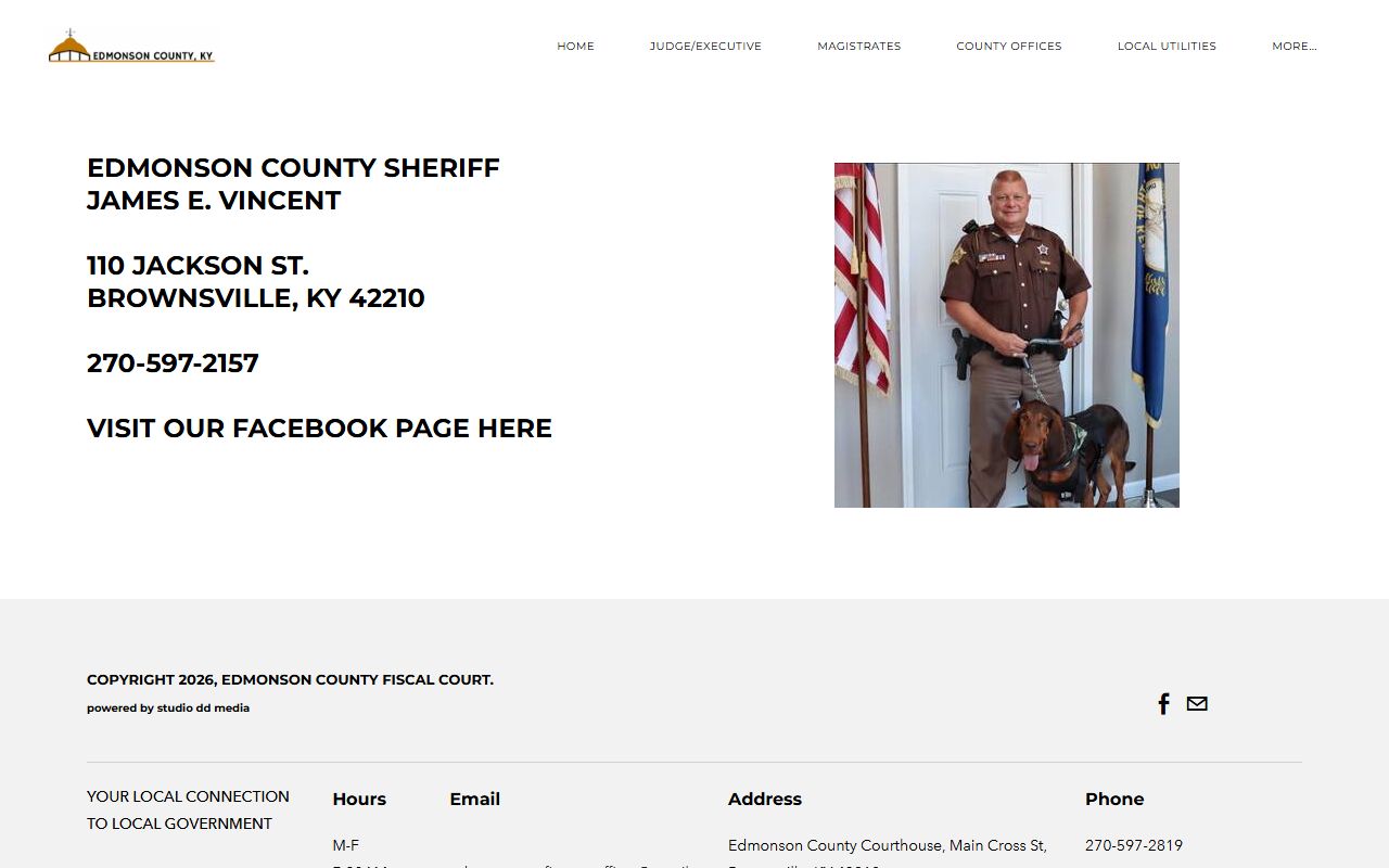 Edmonson County sheriff contact for booking photo records
